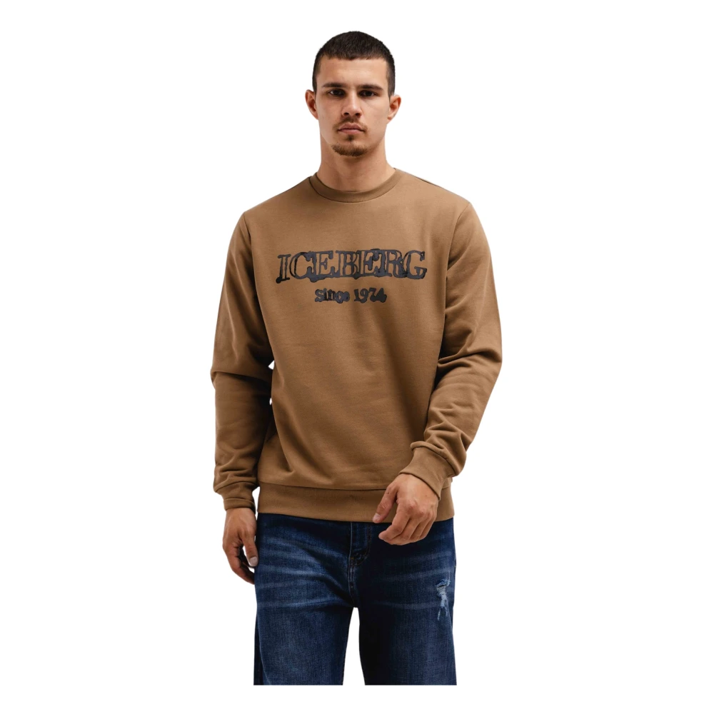 Iceberg Logo Sweater Bruin Heren Brown Heren