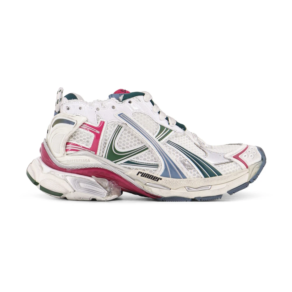 Balenciaga Mesh Sneakers met Logo Belettering Dames Schoenen Veelkleurig Multicolor