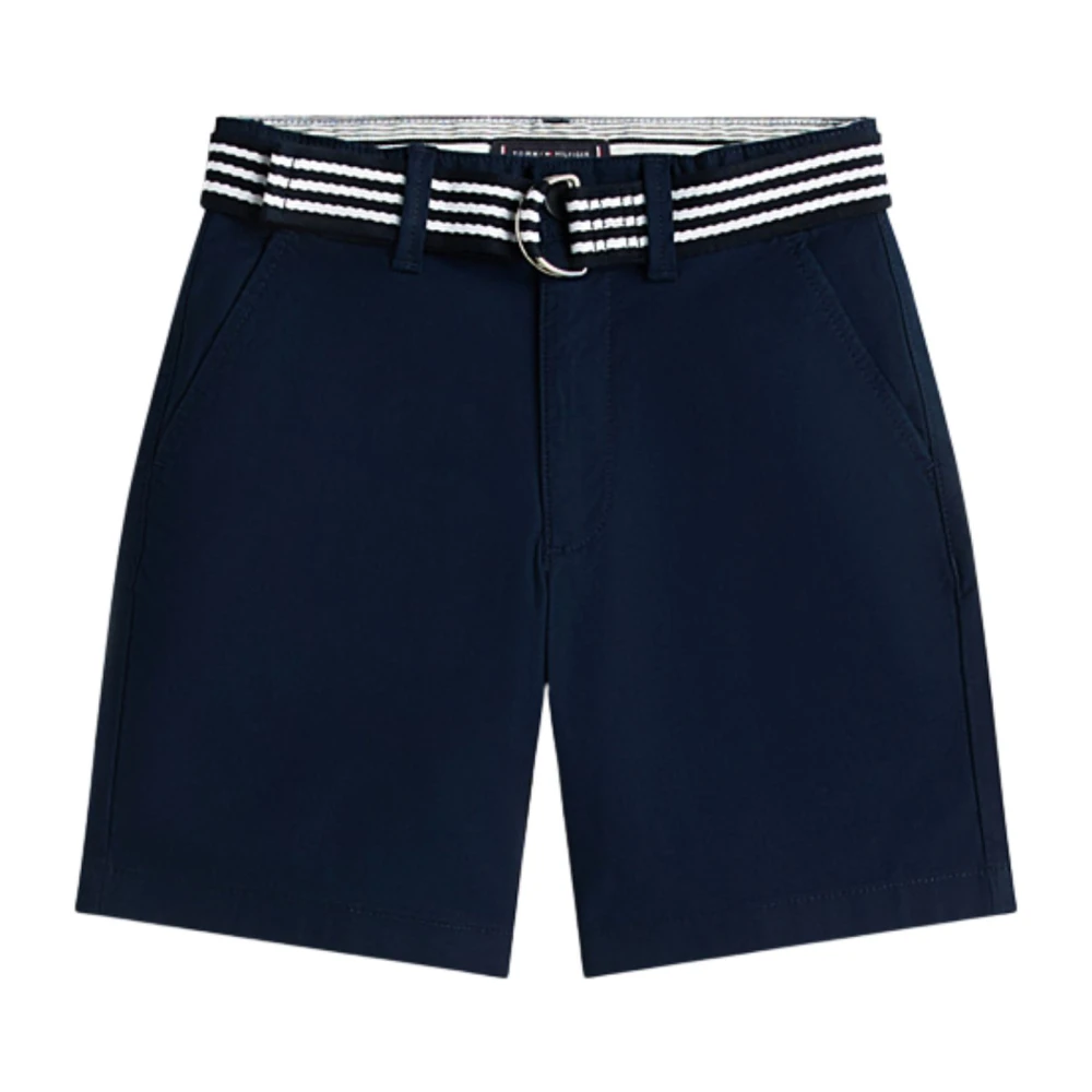 Tommy Hilfiger Boys Blue Shorts, 16 Y, Belted Baggy Stretch Chino Short