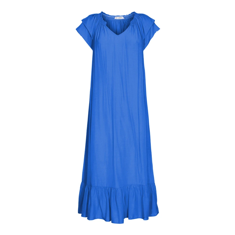 Co'couture Blue Sunrise Dress With Ruffles - Female - Midi Dresses - Xs - Dresses