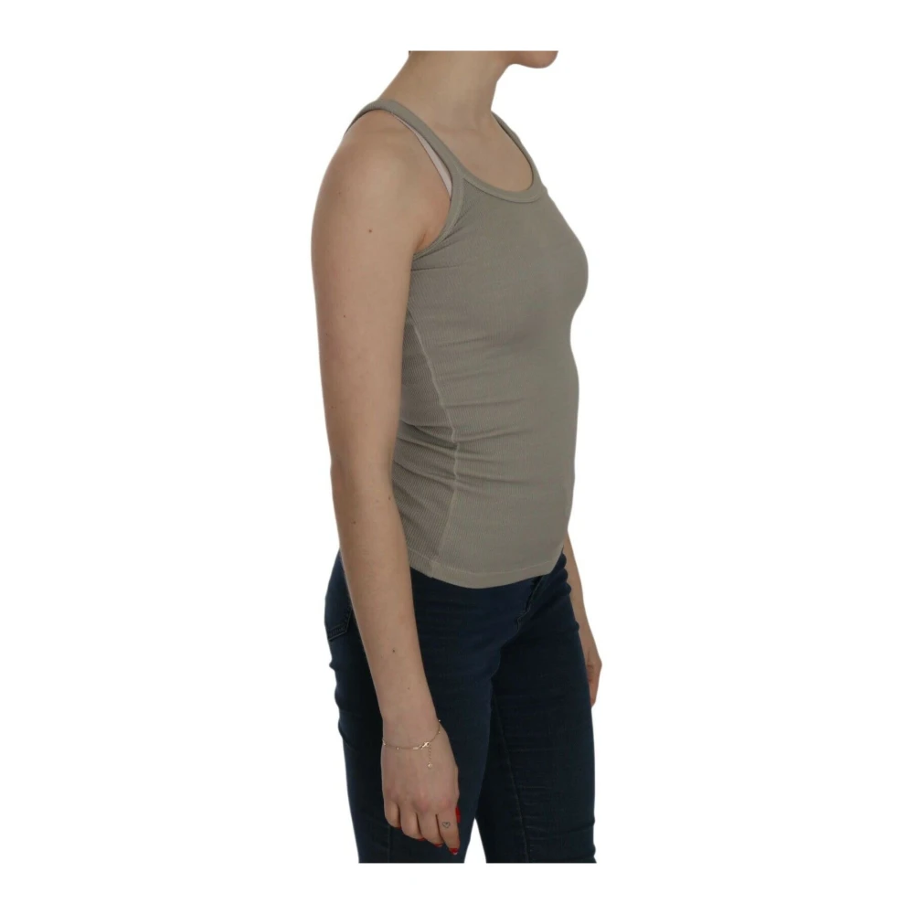 Pink Memories Chique Beige Spaghetti Strap Top Gray Dames