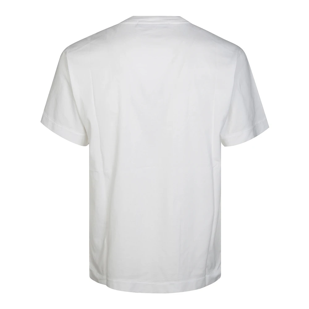 Stone Island Logo T-shirt Klassiek Casual Dragen White Heren