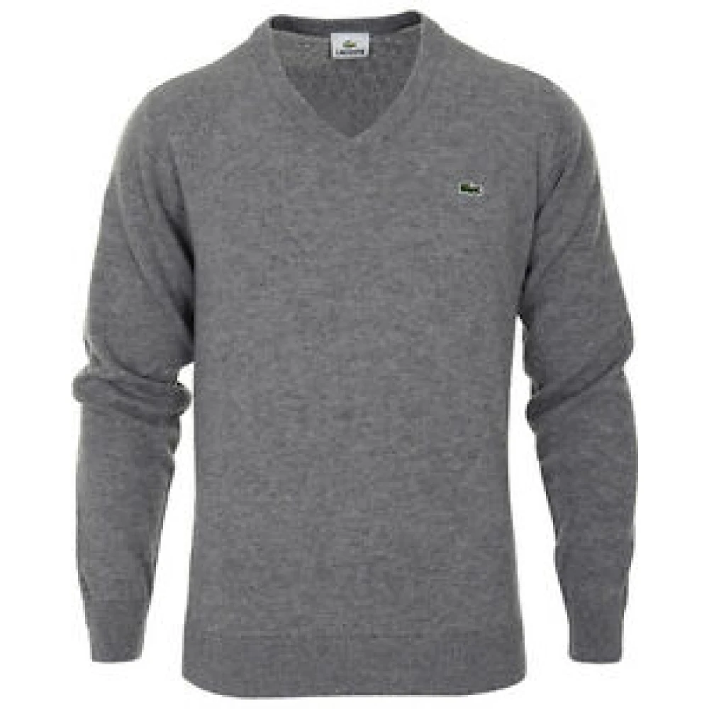 Lacoste Men's Gray Grey Jumper Collection - V-Neck Knitwear - S - Knitwear
