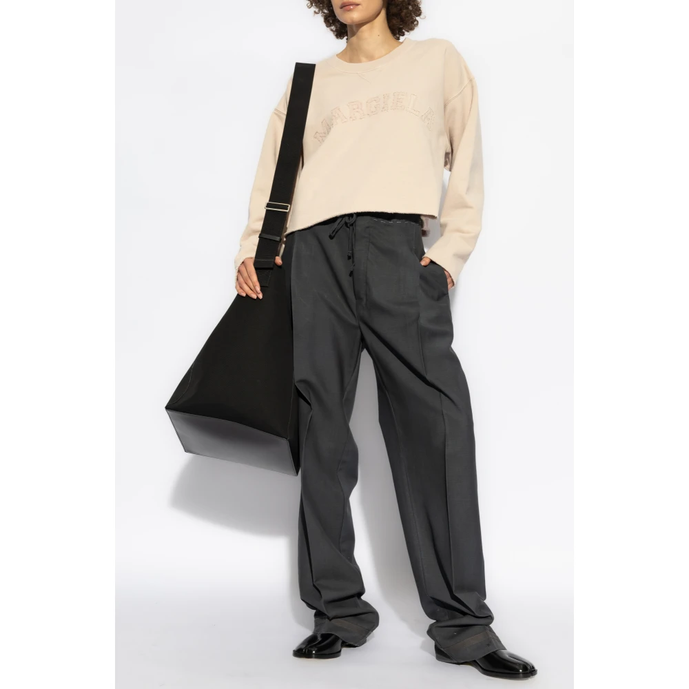 Maison Margiela Sweatshirt met geborduurd logo Pink Dames