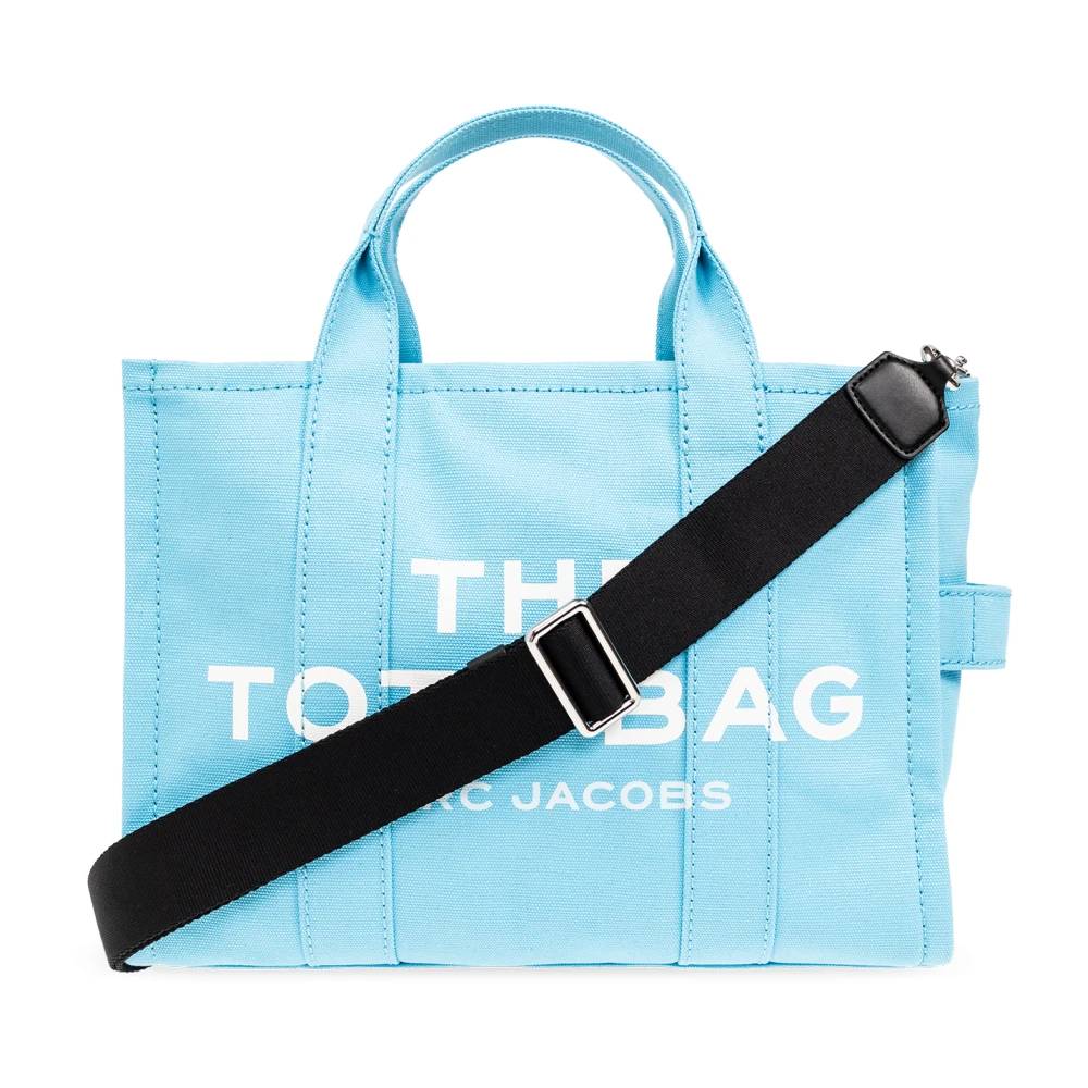 Marc Jacobs Medium Tote Bag in Aqua Katoen Blue Dames