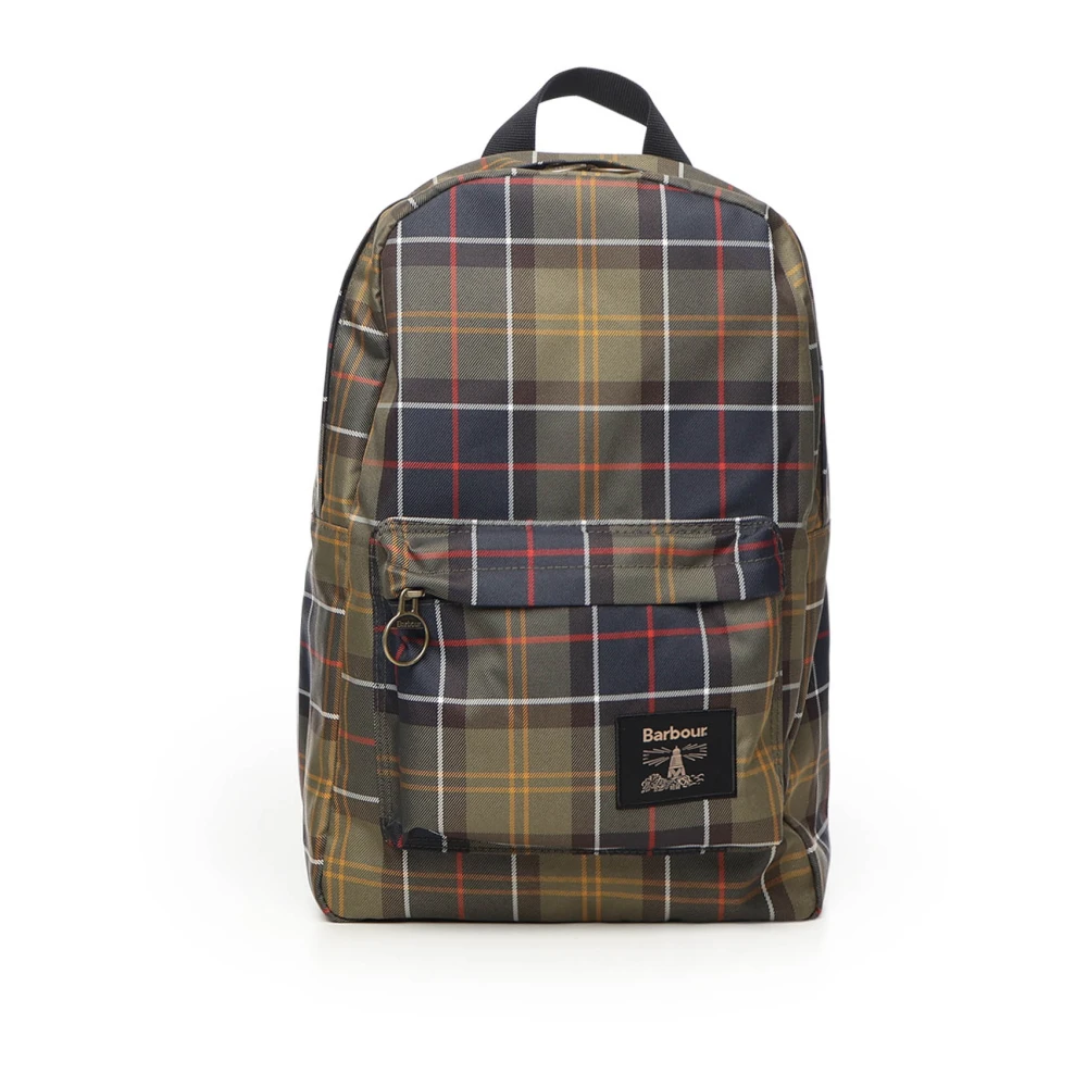 Barbour Men's Tartan Backpack With Multiple Compartts