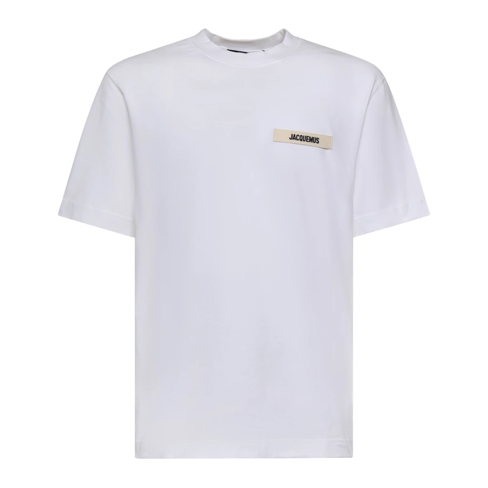 Jacquemus Men's White Gros Grain T-Shirt - T-Shirts - Xs - Tops