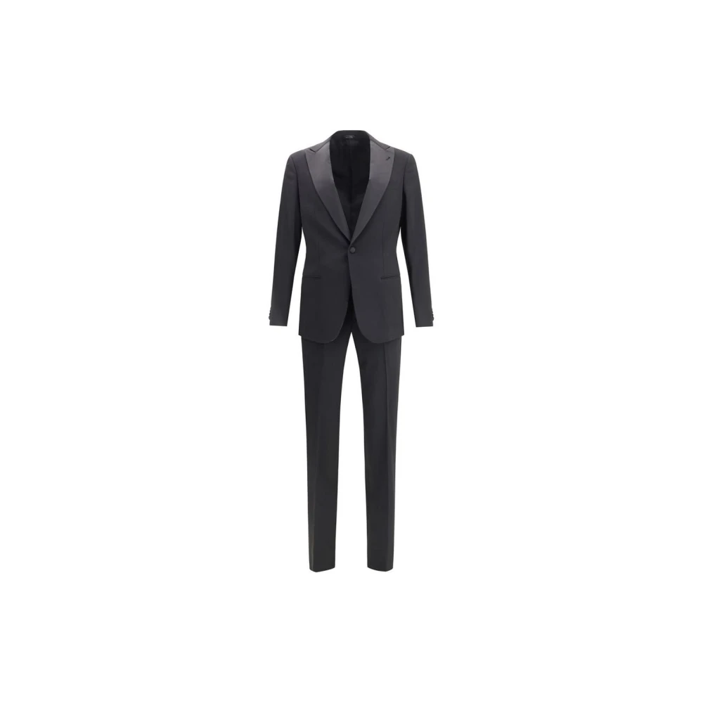 Giorgio Armani Svart Enkelknäppt Kostym