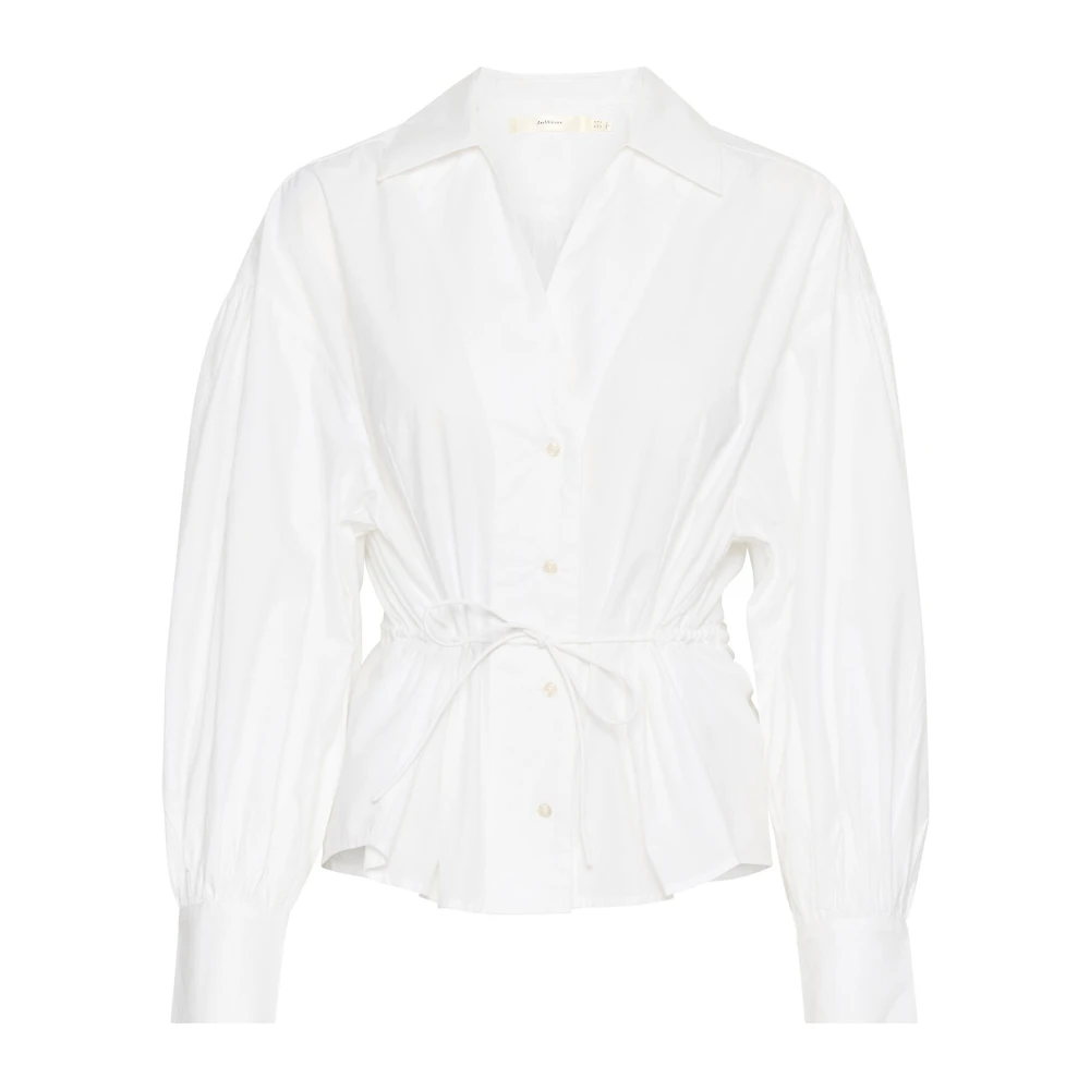 InWear Feminine Shirt Blouse met Pofmouwen White Dames
