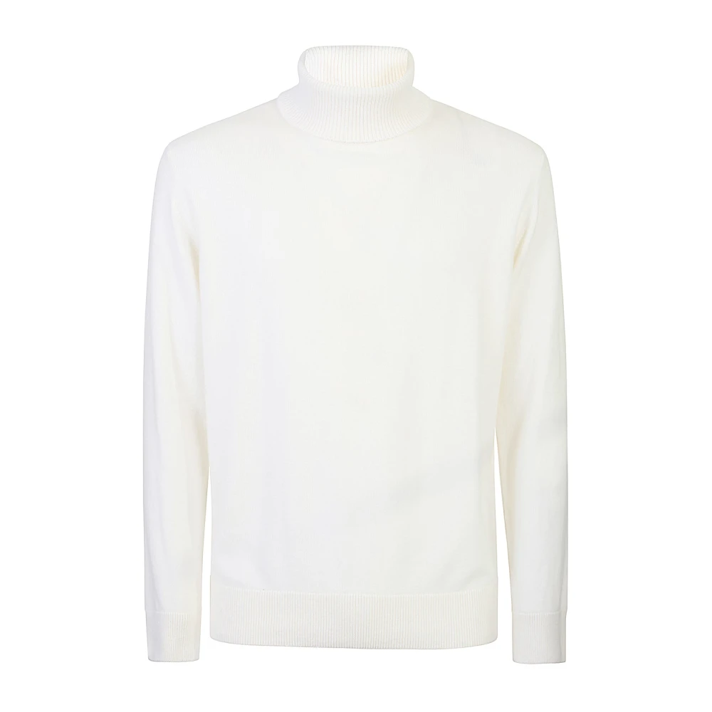 Eleventy Men's Beige Cashmere Knitwear, 2XL, Cashmere Tipped Turtleneck Jumper
