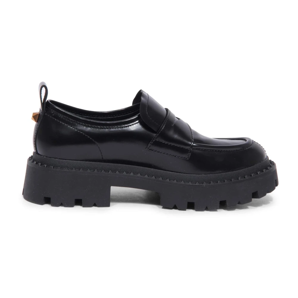 Ash Women's Black Studded Loafers - Flat Shoes - 7 Uk - Shoes