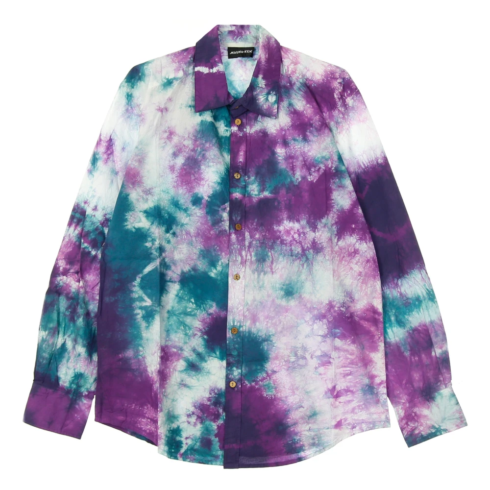 Tie Dye Langermet Skjorte Multifarget