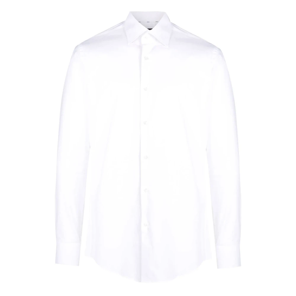 Hugo Boss Slim Fit Stretch Poplin Skjorta White, Herr