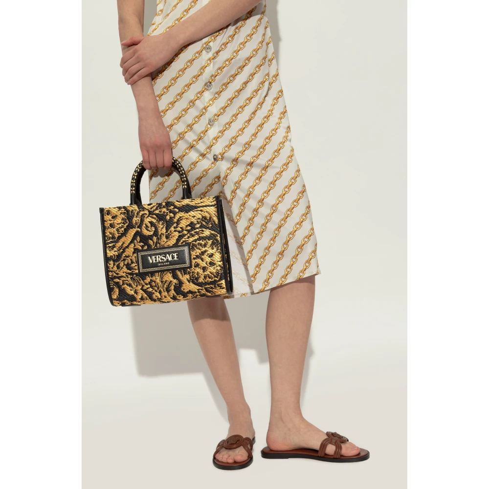 Versace Tas Athena Klein Black Dames