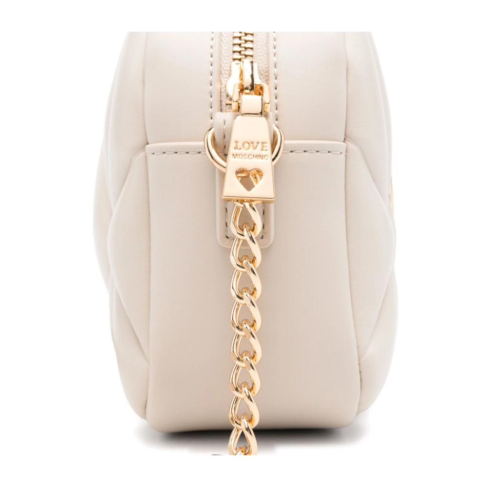 Love Moschino Ivoor Schoudertas voor Vrouwen Beige Dames