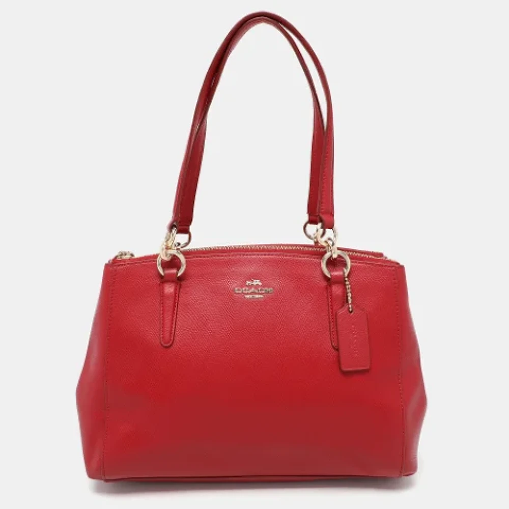 Coach Pre-owned Leather handbags Red Dames