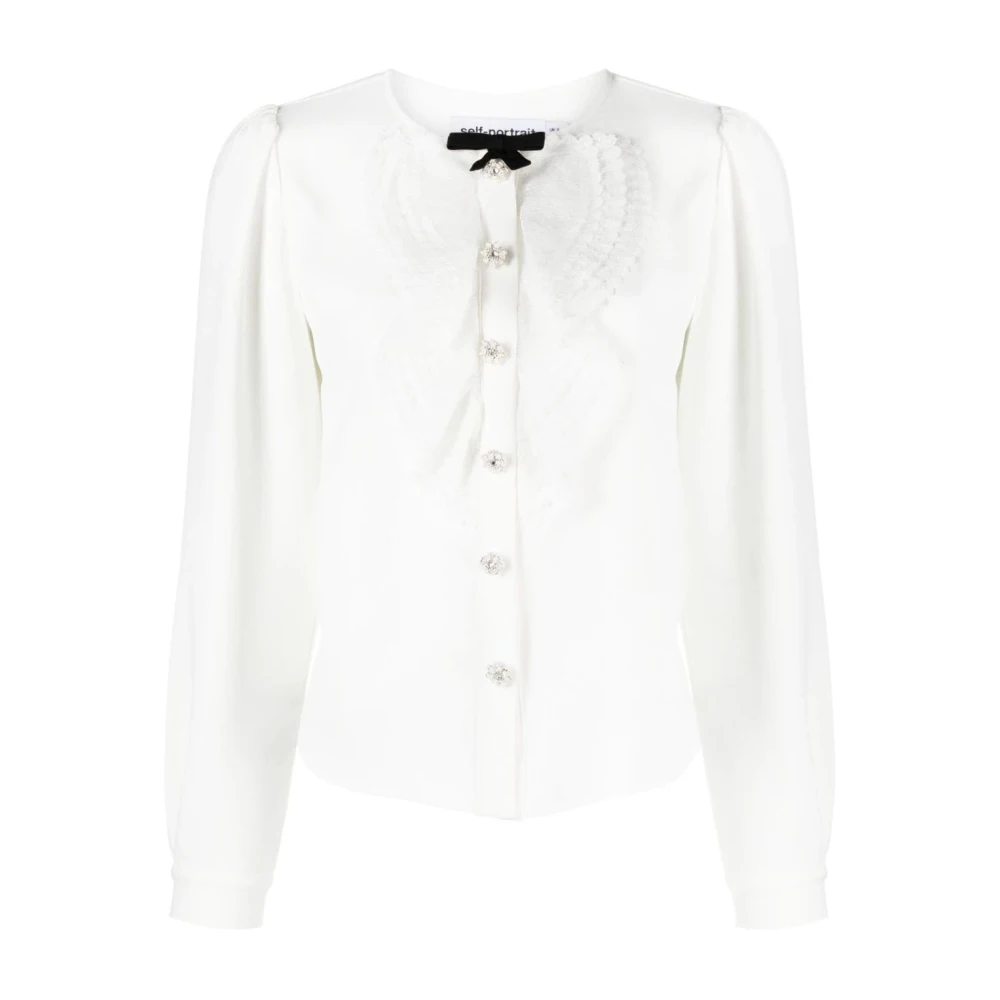Self Portrait Witte kanten bib top White Dames