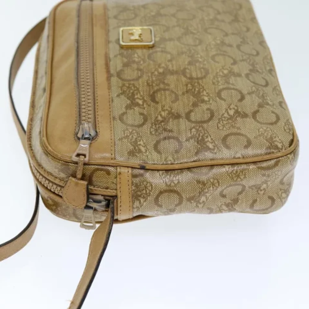 Celine Vintage Pre-owned Canvas shoulder-bags Beige Dames