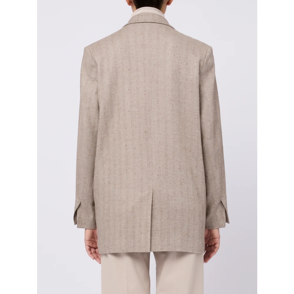 D.Exterior Gestreepte Blazer Buitenkleding Grigio Aw24 Gray Dames