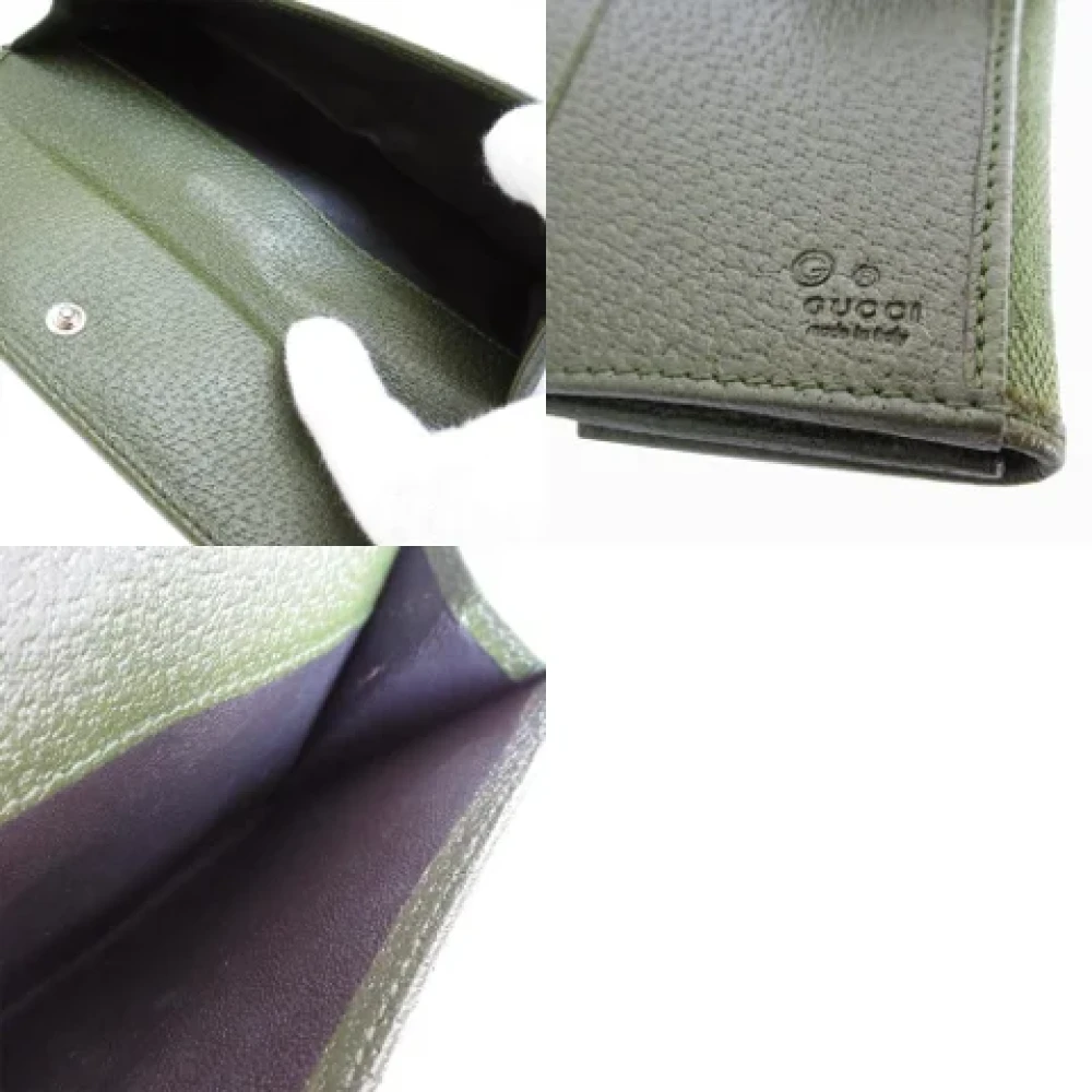 Gucci Vintage Pre-owned Canvas wallets Green Dames