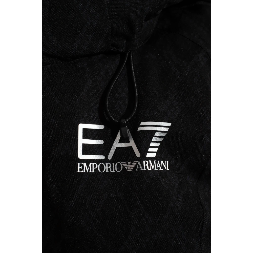 Emporio Armani EA7 Ski-jack met logo Black Dames