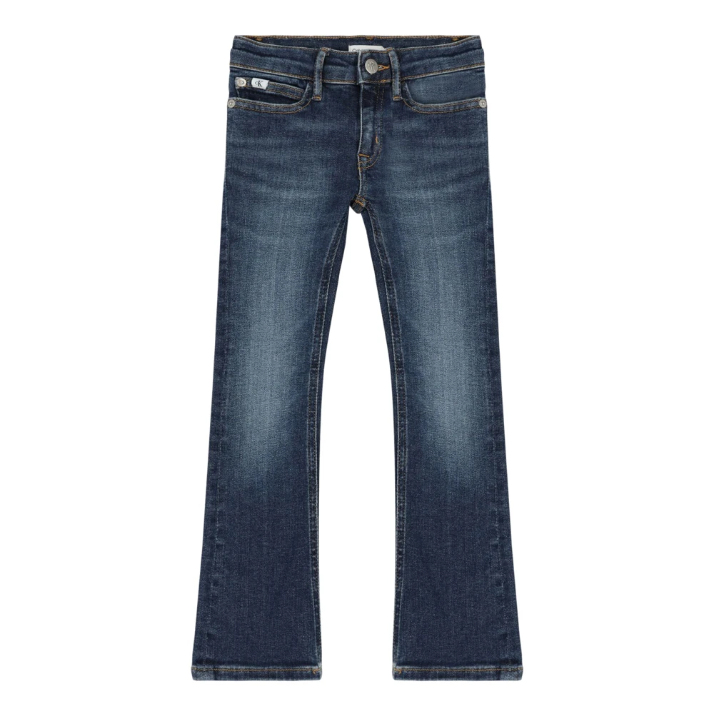 Calvin Klein Jeans Hjärtbroderad Flare Jeans Blue, Flicka