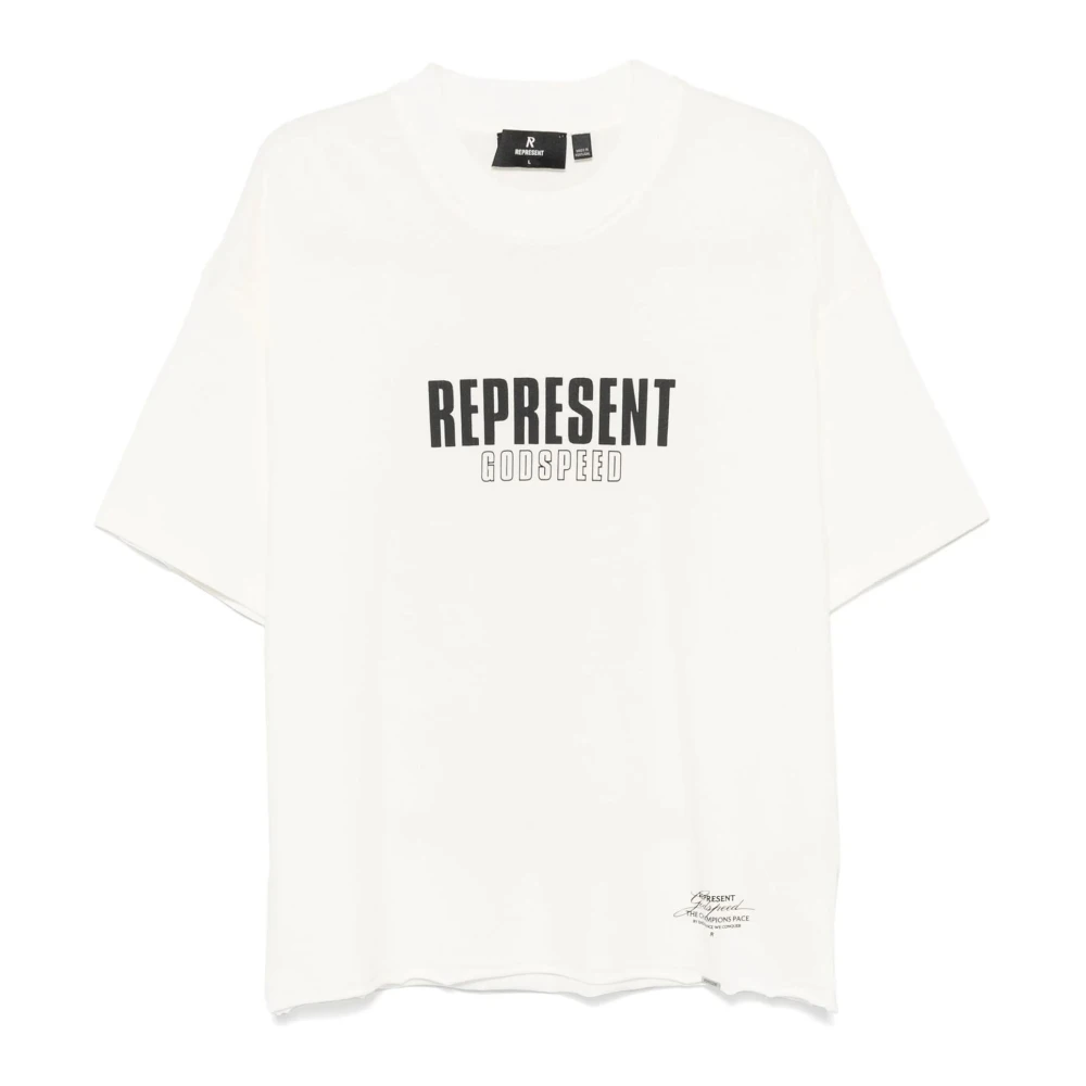 Represent Ivory White Tonal T-shirt Jersey White Heren