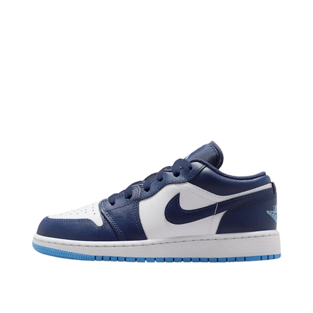 Nike - Air Jordan 1 Low - Junior Trainers - 5.5 - Blue - Leather - Image 3