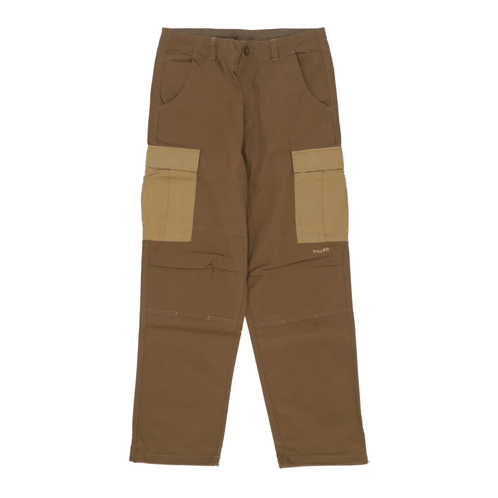 HUF Ripstop Cargo Broek met Verstelbare Taille Brown Heren