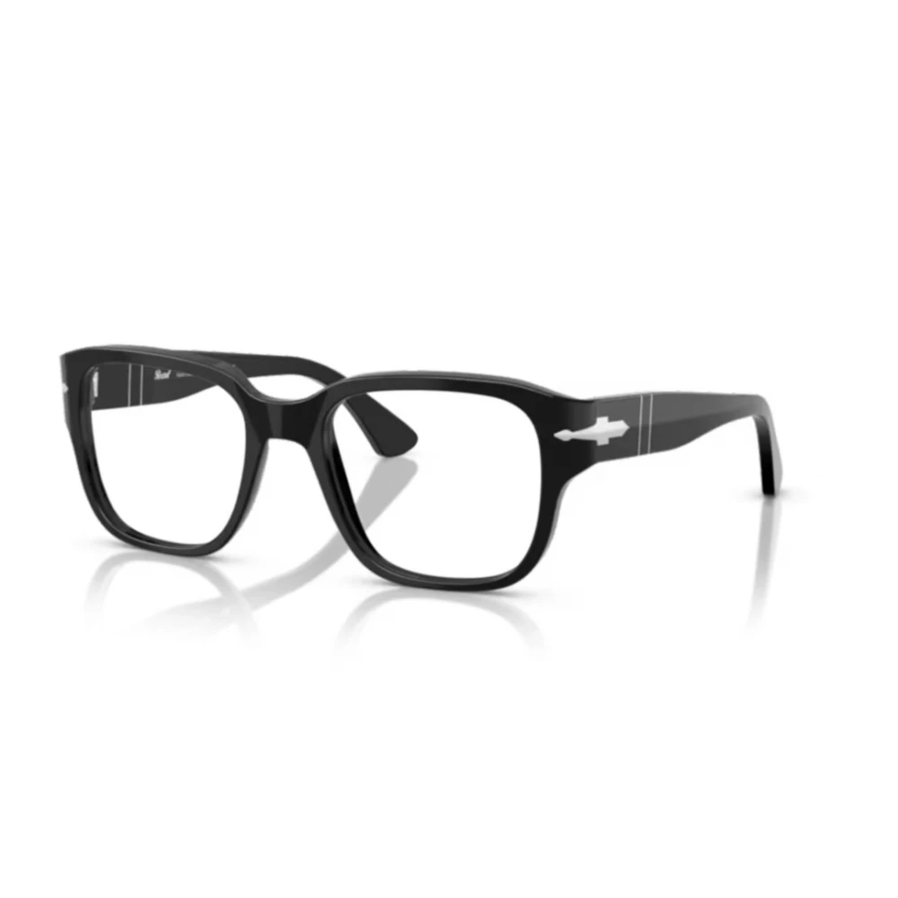 Persol Unisex Black Po3374v 95 Optical Frames Acetate Squared Normal - Image 4