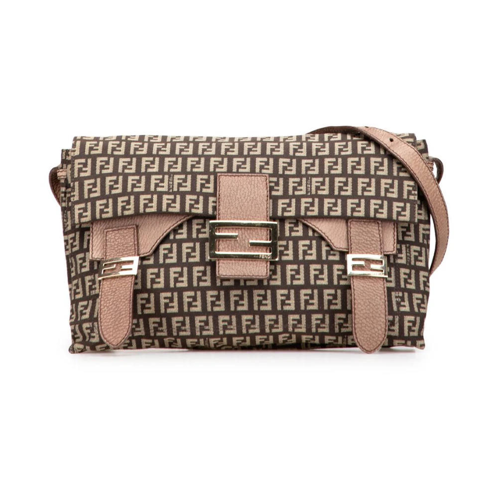 Fendi Vintage Damen Braun Gebrauchte Crossbody-Tasche