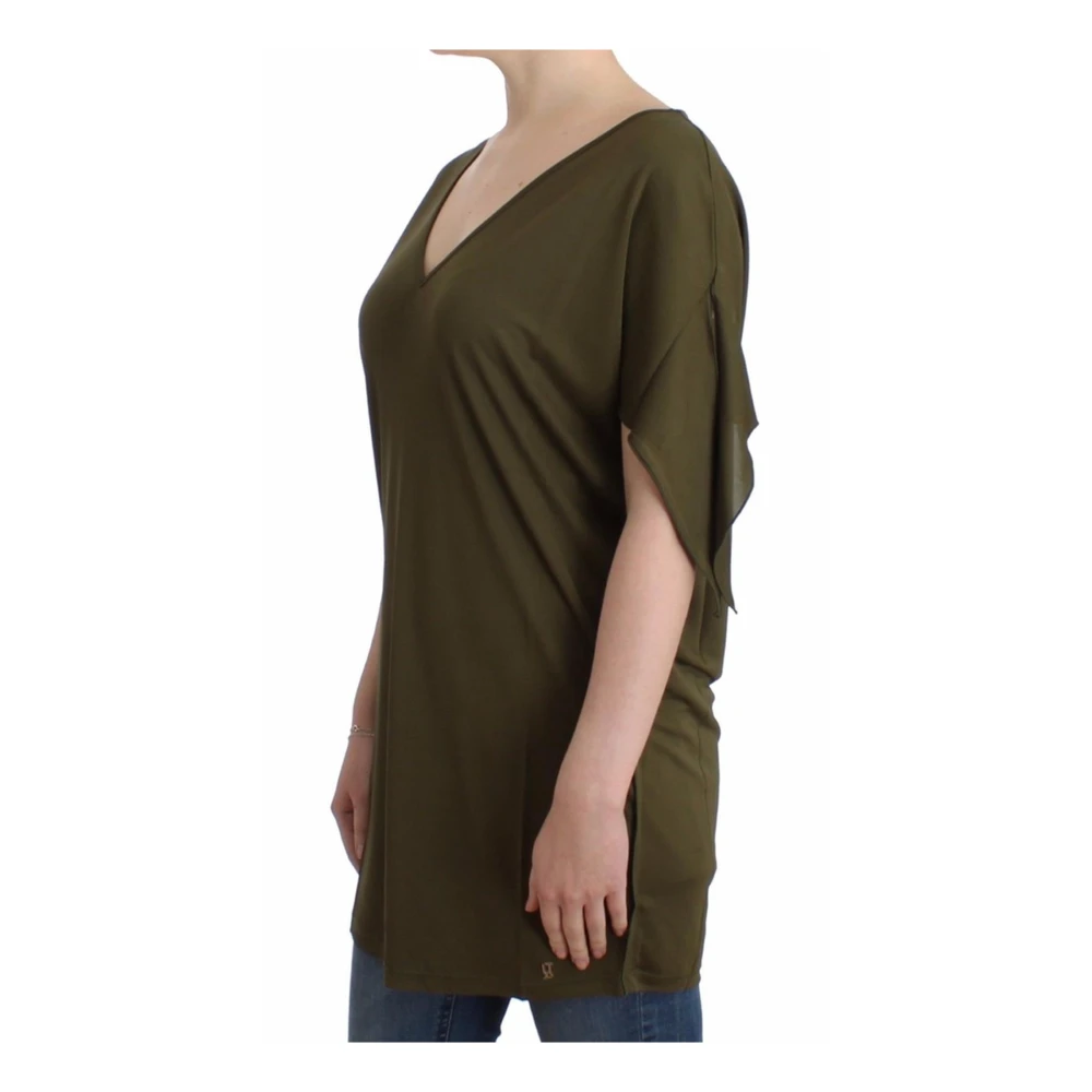 John Galliano Levendige Groene Blouse met Logodetails Green Dames