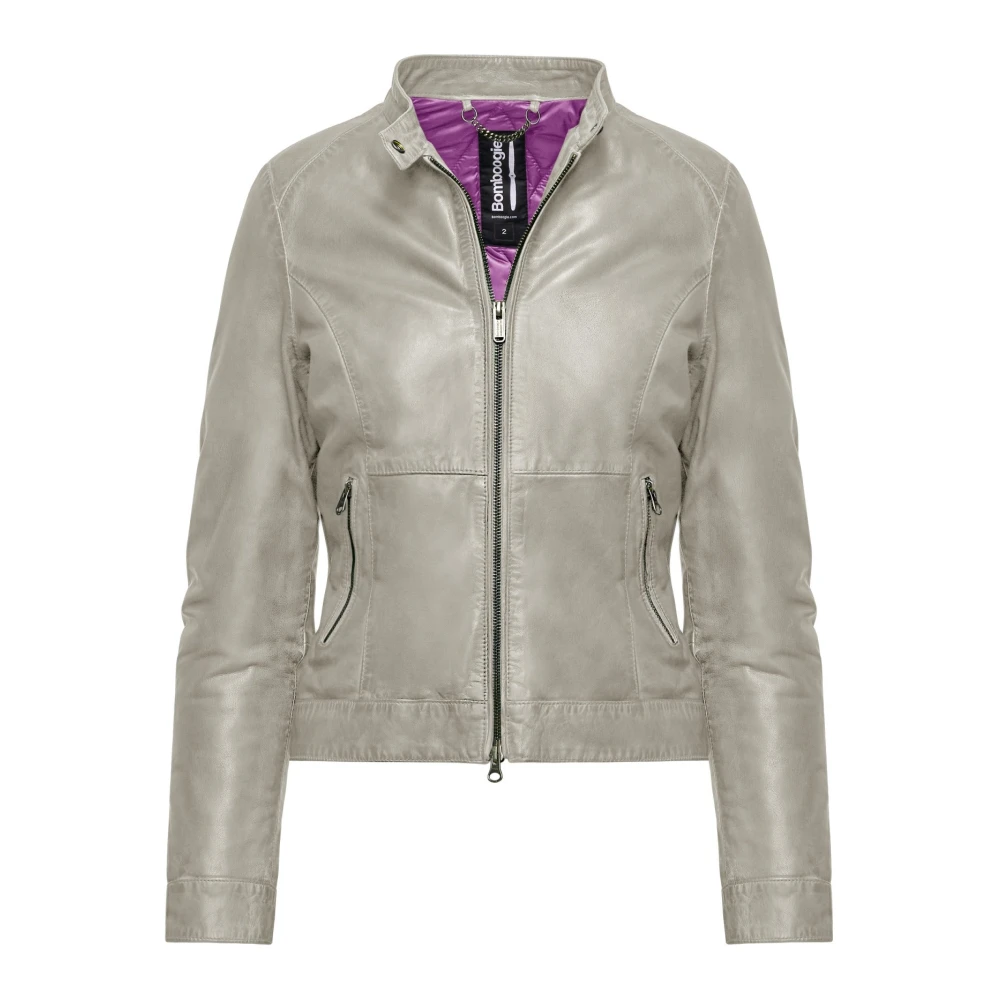 BomBoogie Leather Jackets Grijs Dames