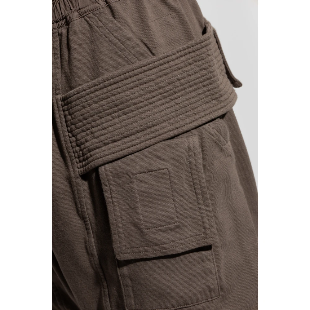 Rick Owens Creatch Cargo Drawstring Sweatpants Brown Heren