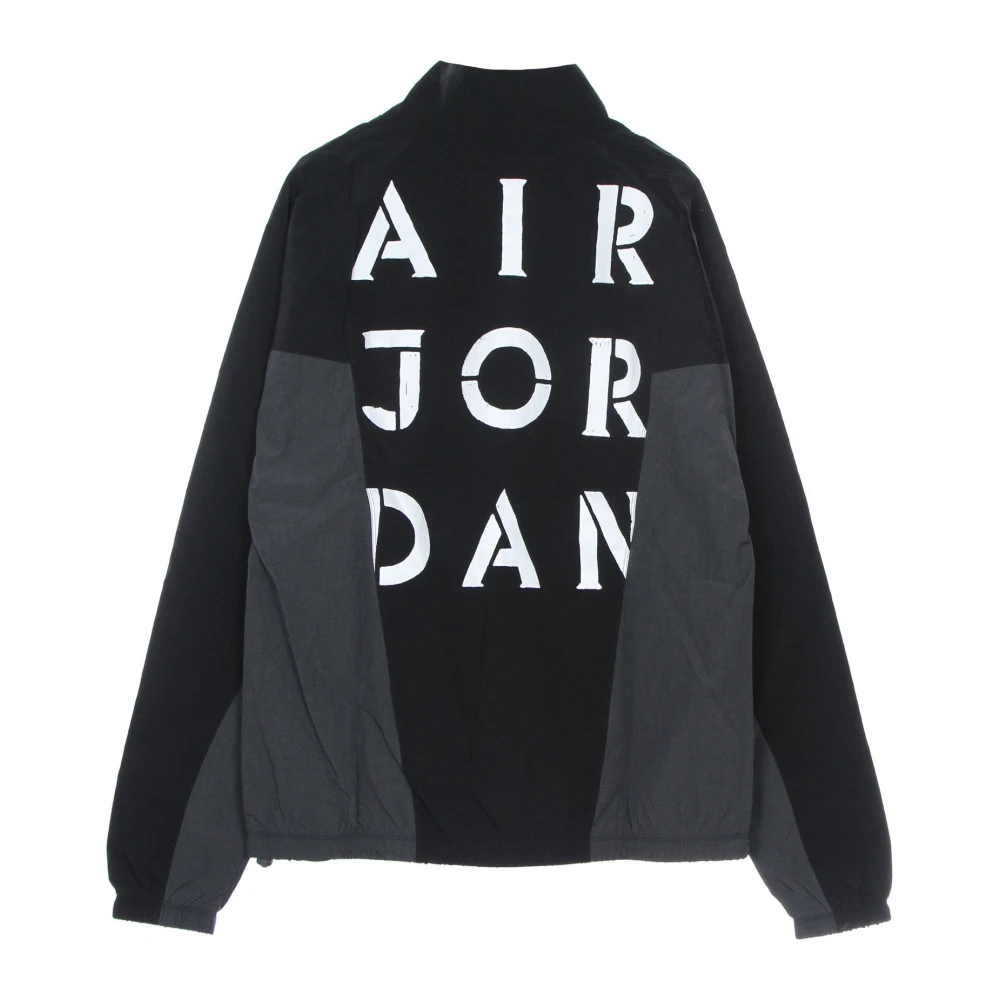 Jordan Zwarte Windbreaker Jas met Grijze Accenten Black Heren