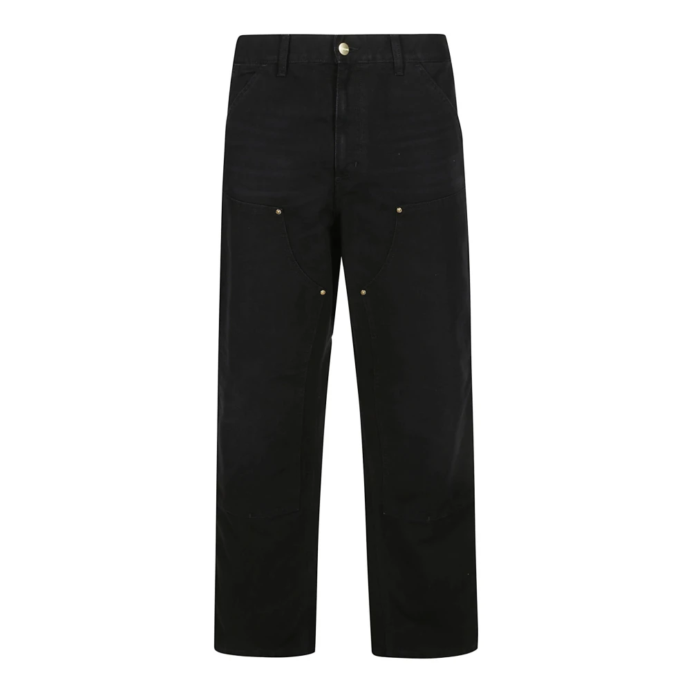 Carhartt WIP Katoenen Elastische Taille Dubbele Kniebroek Black Heren
