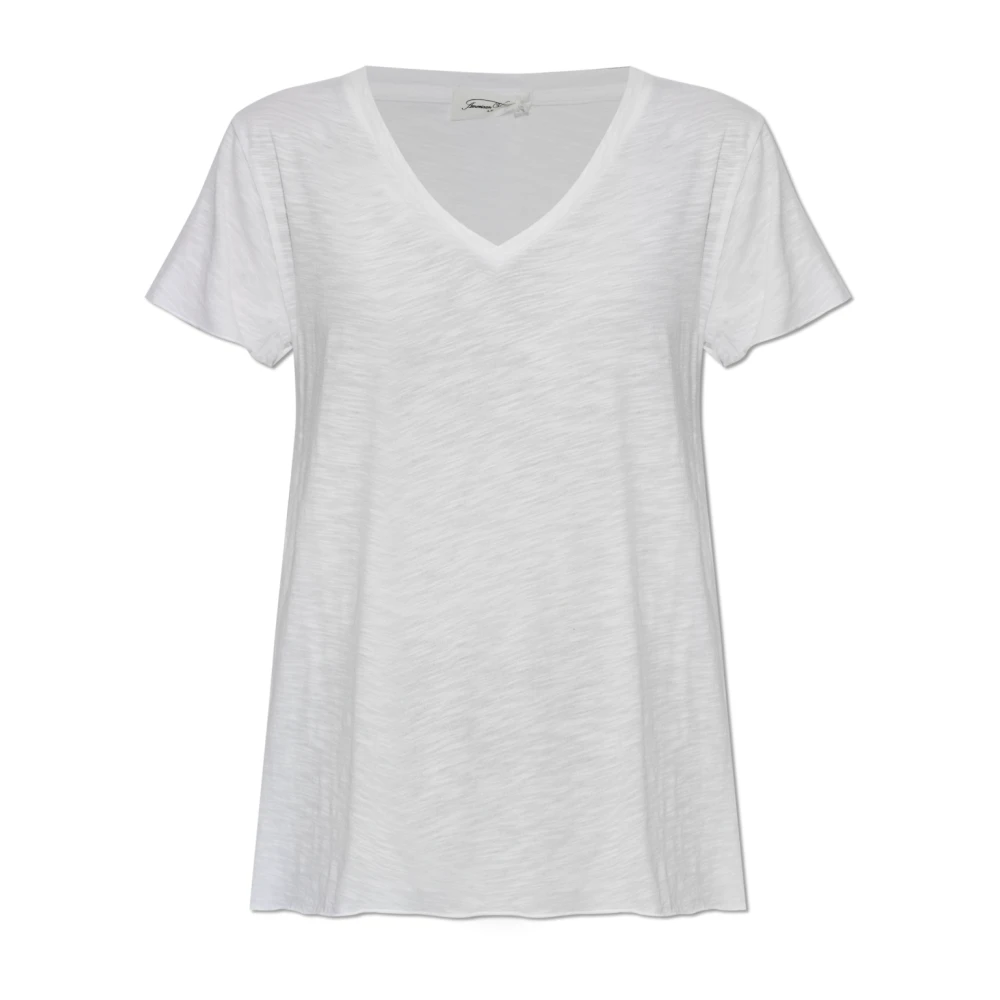 American Vintage Donna Bianco Jacksonville V-Neck T-Shirt