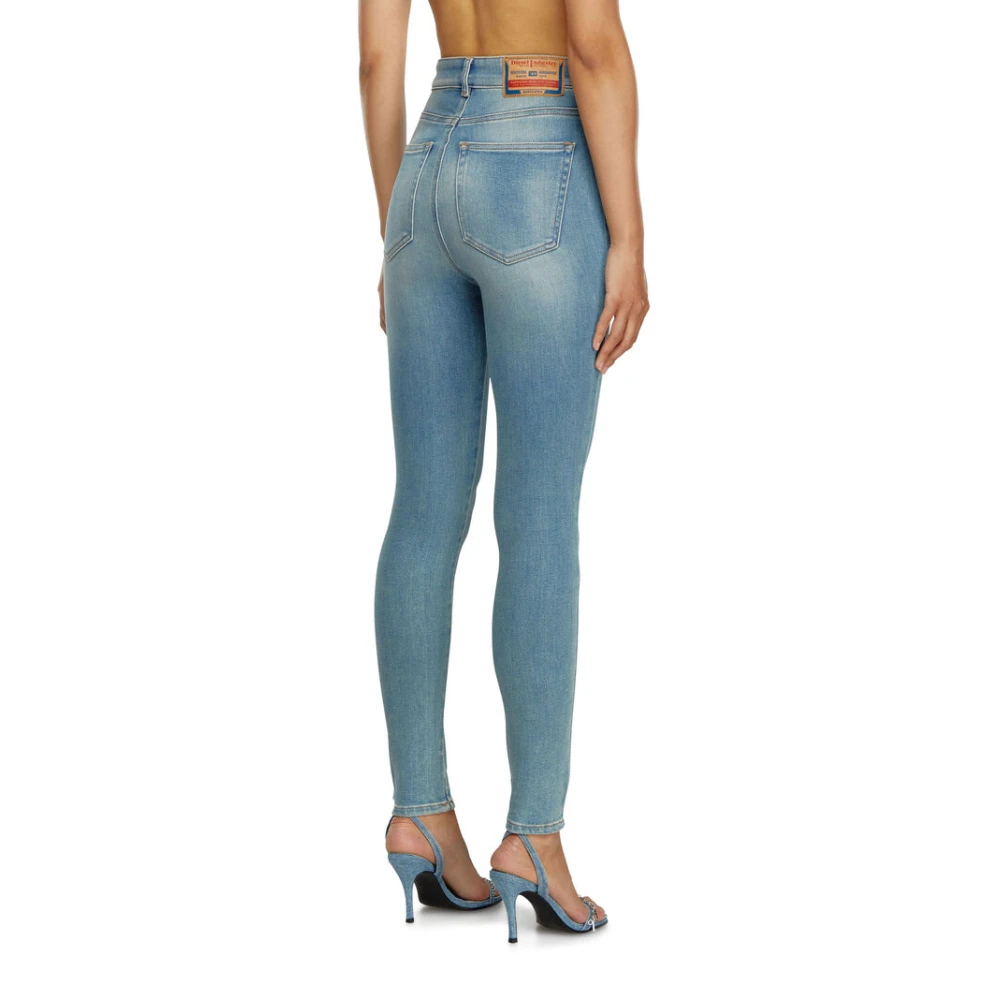 Diesel Hoge taille super skinny denim jeans Blue Dames