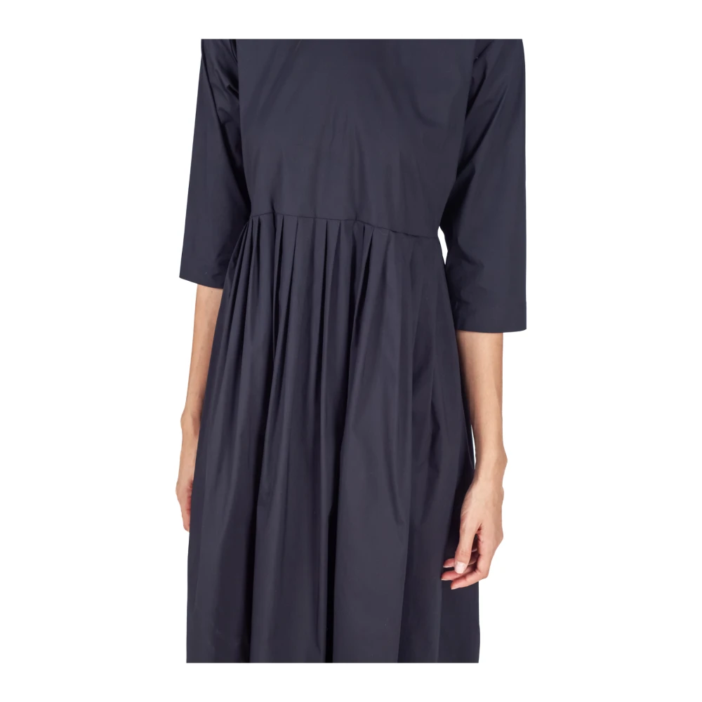 Liviana Conti Zwarte Geplooide Maxi Jurk met Volant Black Dames