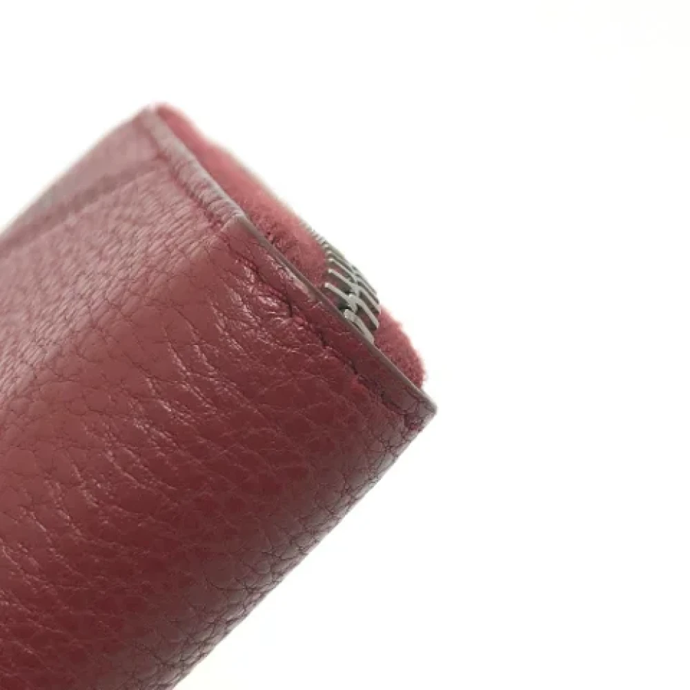 Prada Vintage Pre-owned Leather wallets Red Dames