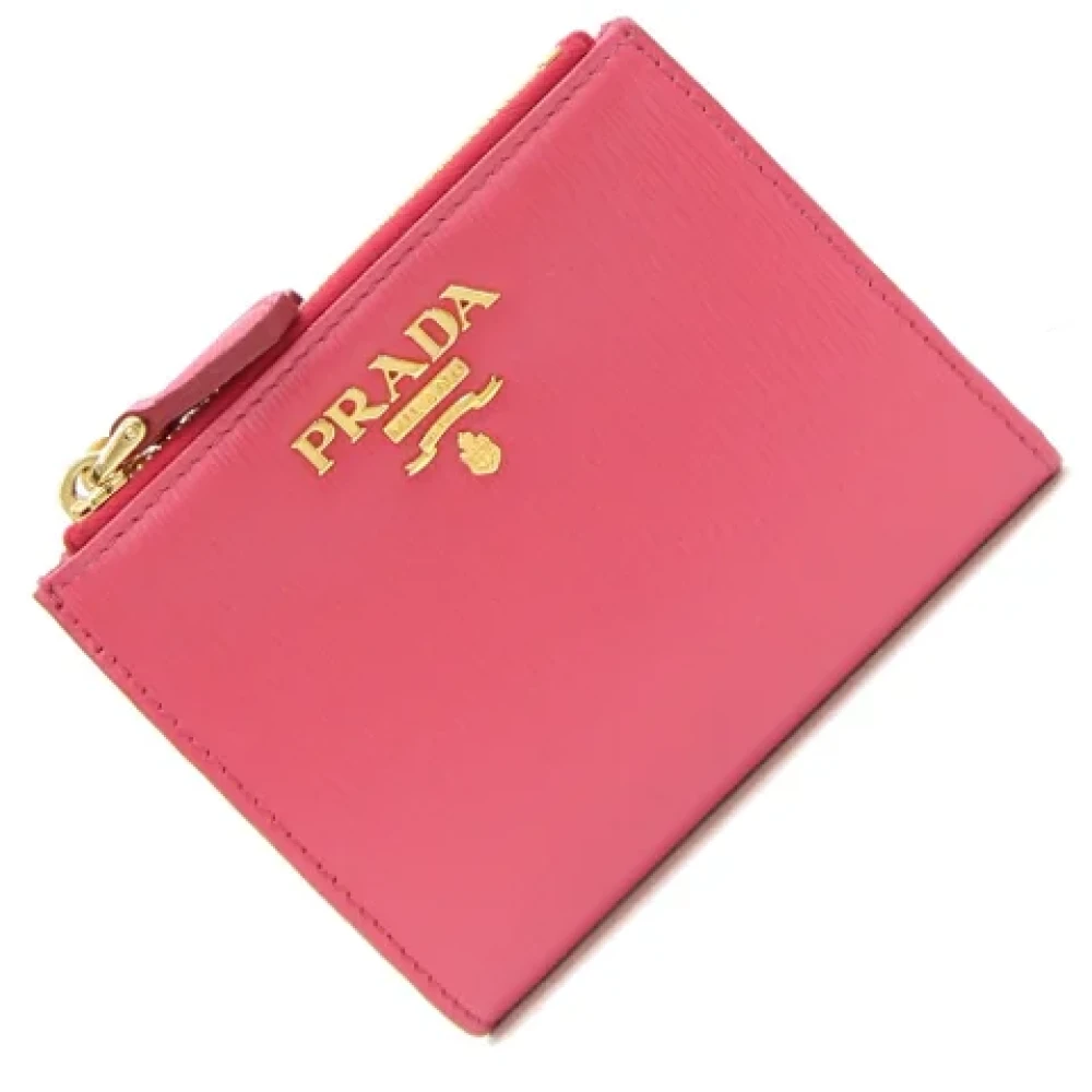 Prada Vintage Pre-owned Leather wallets Pink Dames