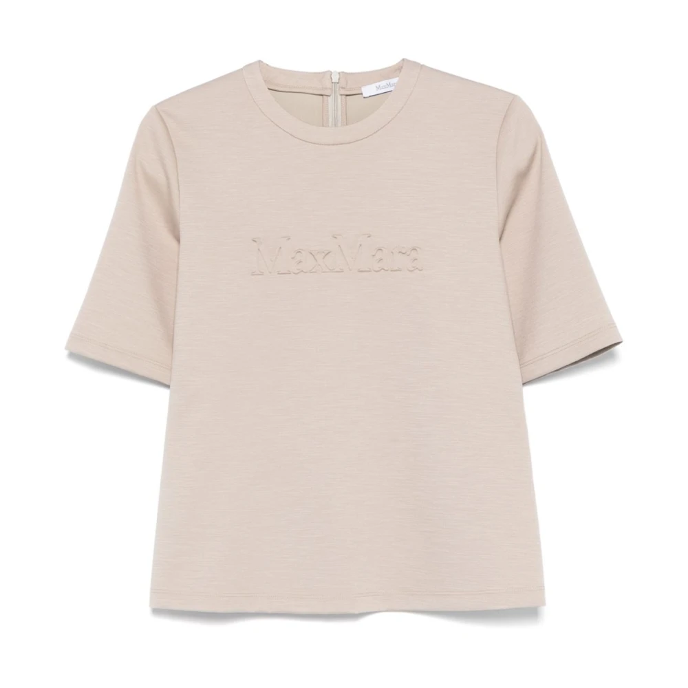 Max Mara Beige T-shirts en Polos met Ritssluiting Beige Dames