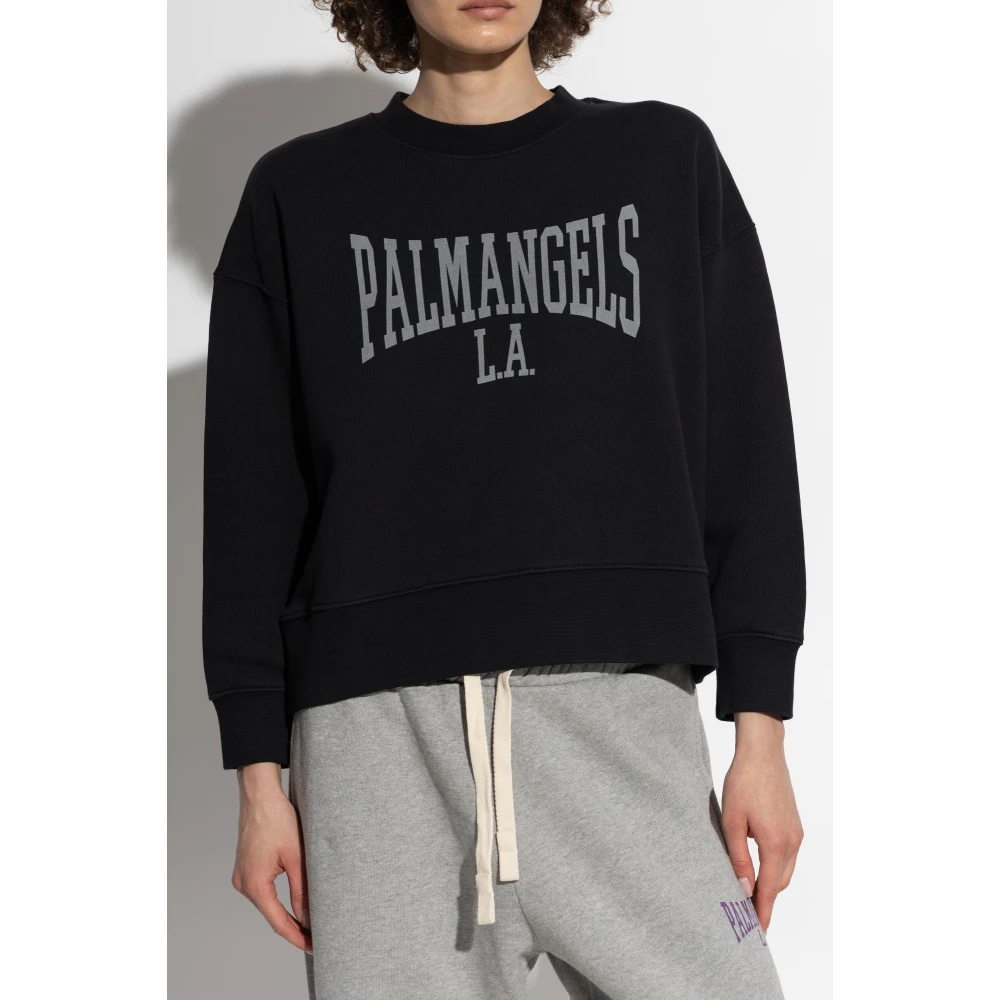 Palm Angels Sweatshirt met logo Black Dames