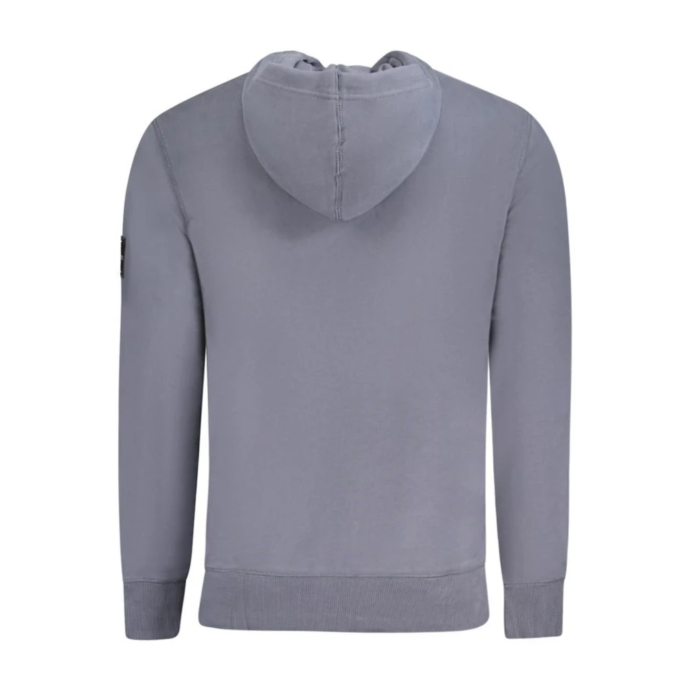 Calvin Klein Grijze hoodie voor mannen Blue Heren
