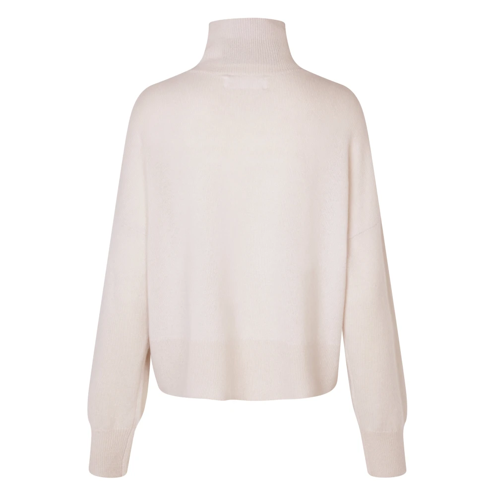 Samsøe Luxe Kasjmier Turtleneck Sweater White Dames