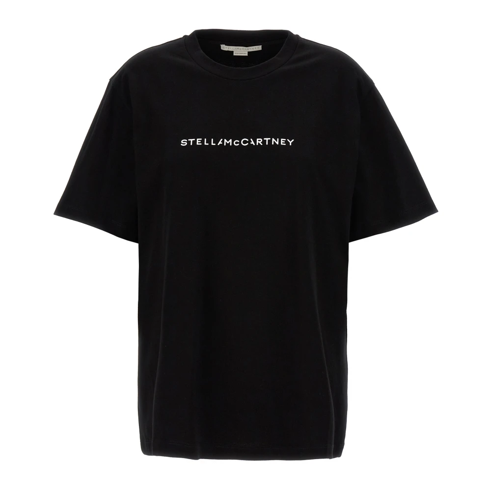 Stella Mccartney Women's Black Iconic Cotton Crew Neck T-Shirt - T-Shirts - S - Tops