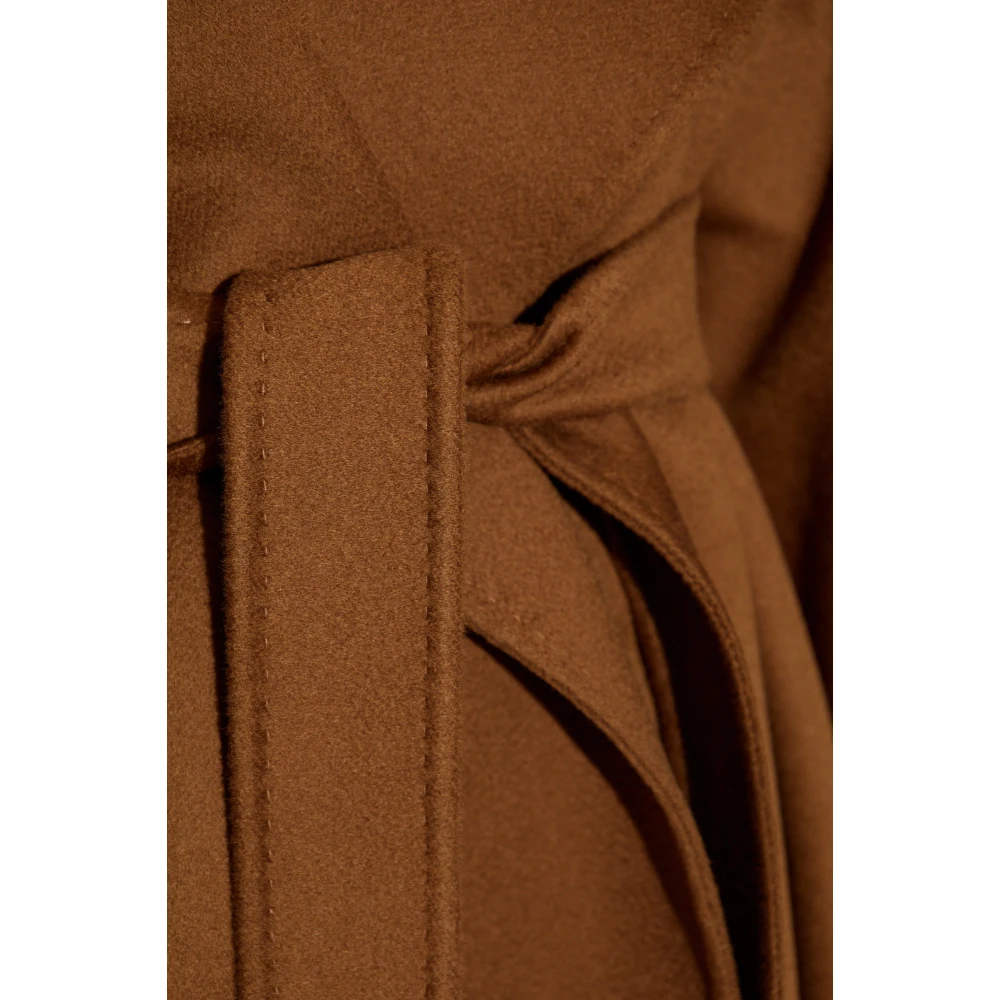 Max Mara Kasjmierjas met capuchon Ocroma Brown Dames