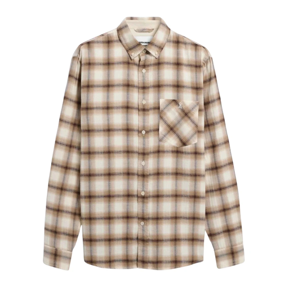 Armedangels Uomo Marron Camicia A Maniche Lunghe In Cotone A Quadri - Immagine 2