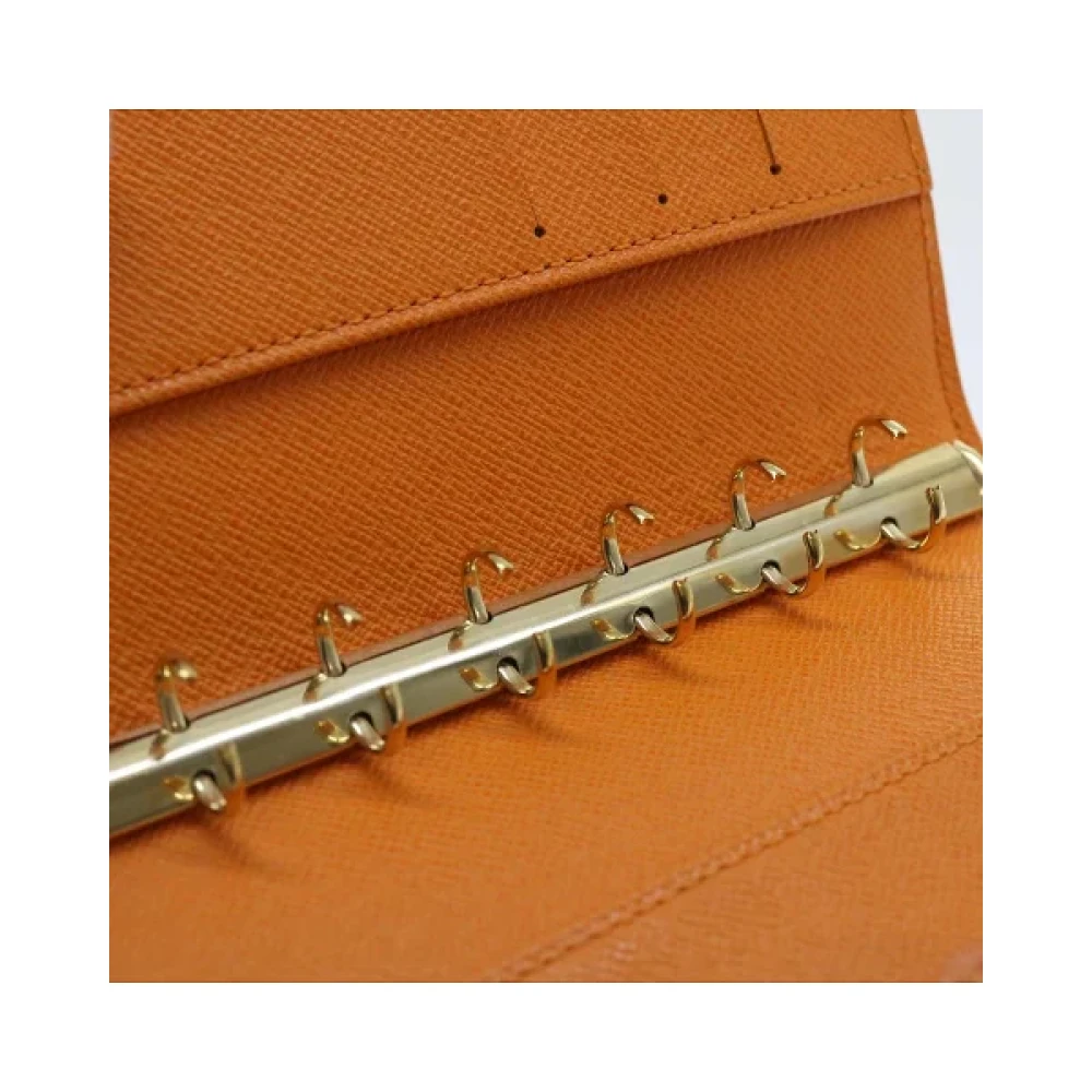Louis Vuitton Vintage Pre-owned Leather home-office Orange Unisex