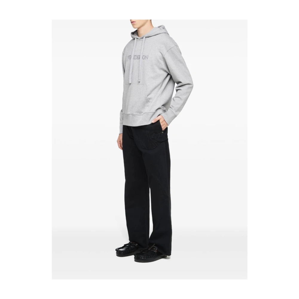 JW Anderson Grijze hoodie voor mannen Gray Heren